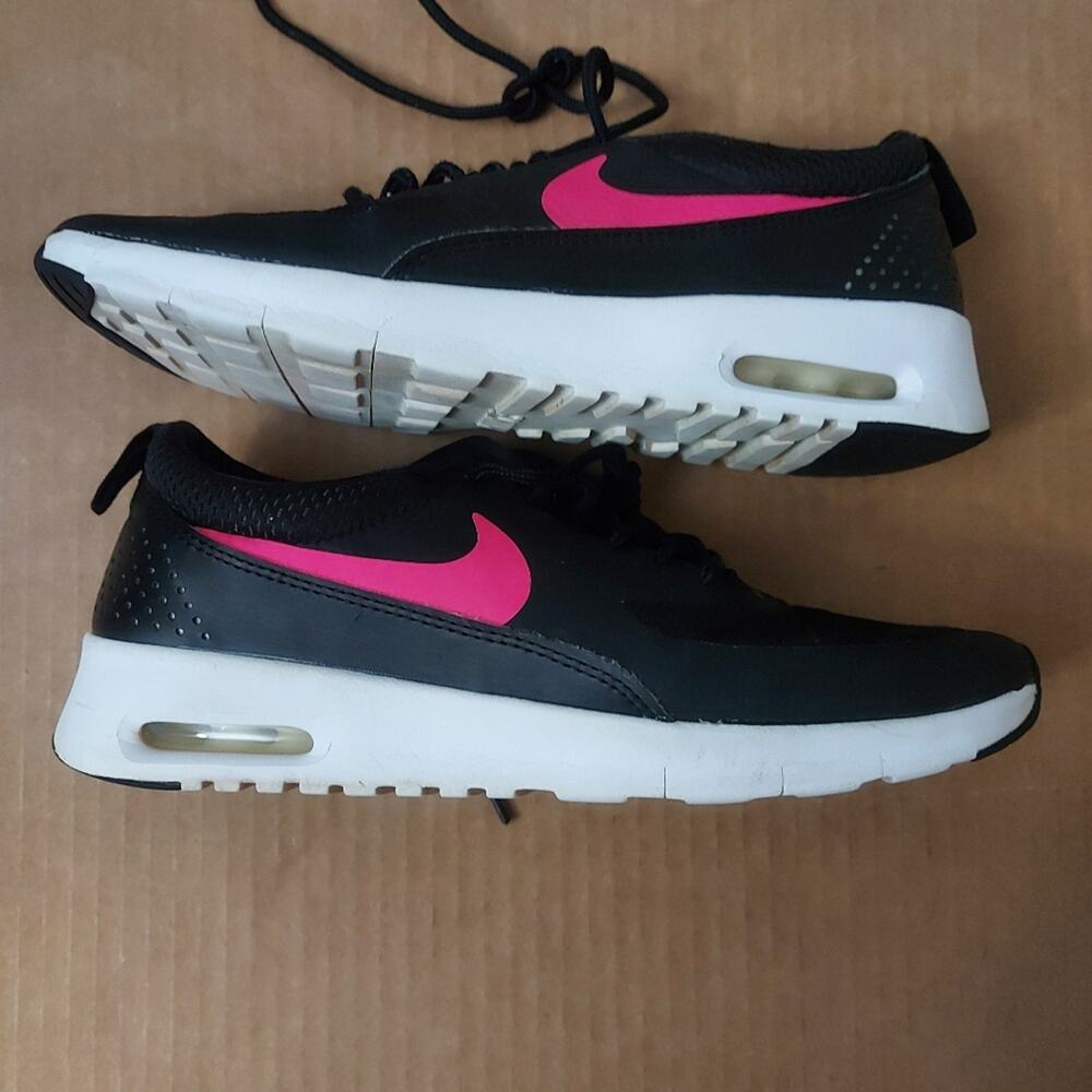 Nike Air Max THEA Girls Shoes 6.5 Black/Pink Casual Activewear Athleisure Sporty